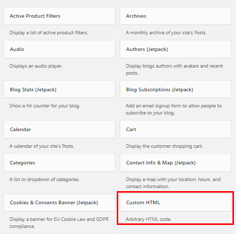 HTML Widget