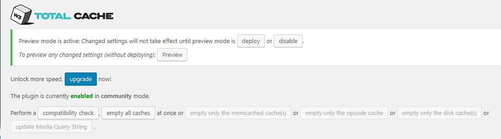 Plugin dashboard.