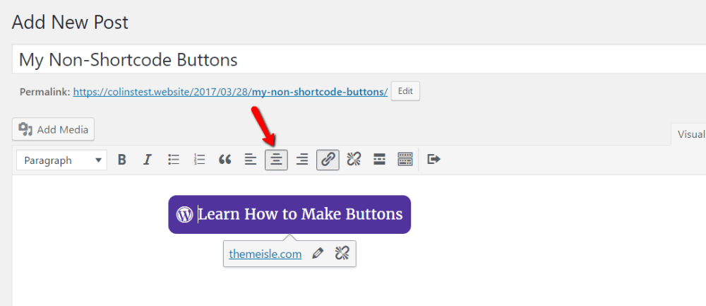 align your button