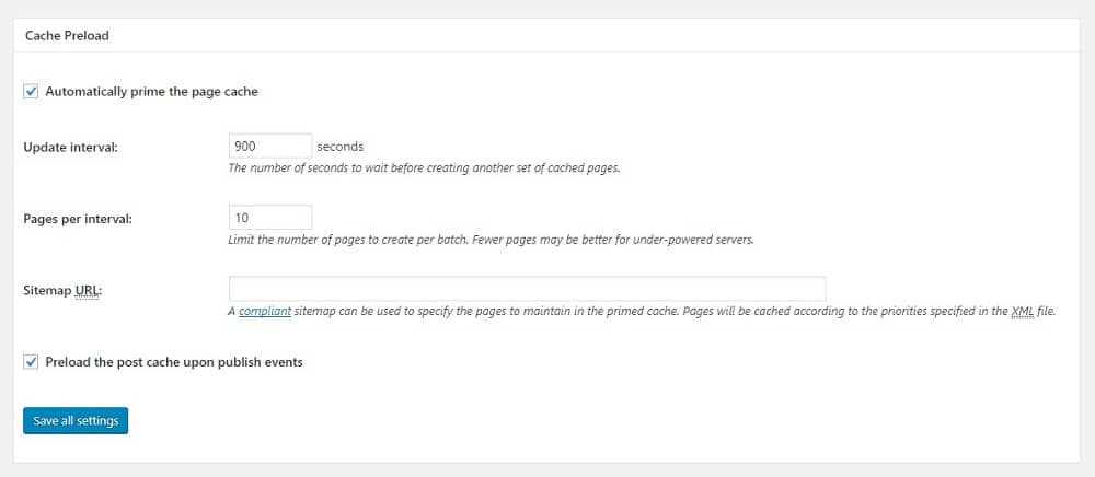 Cache preload.