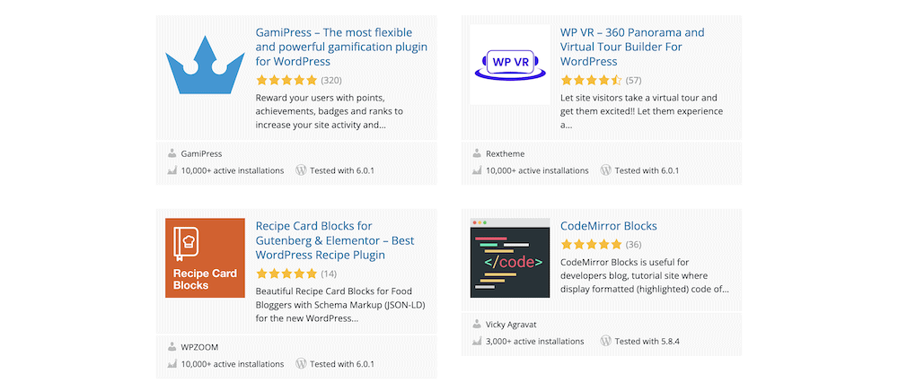 The WordPress Plugin Directory interface.