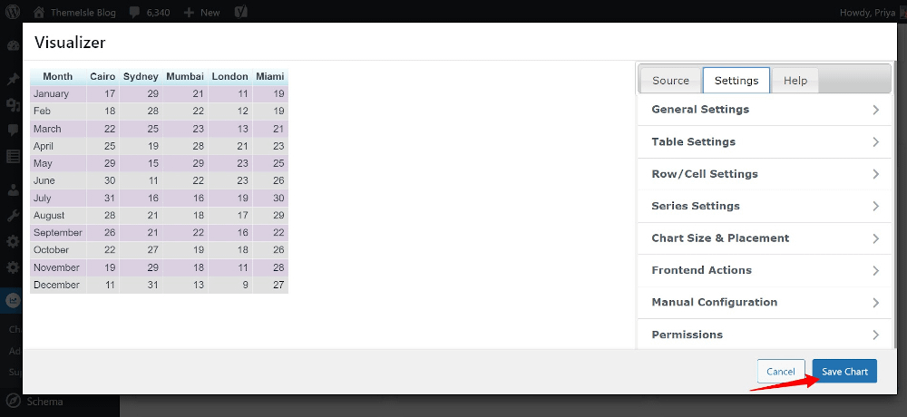 Save chart in Visualizer