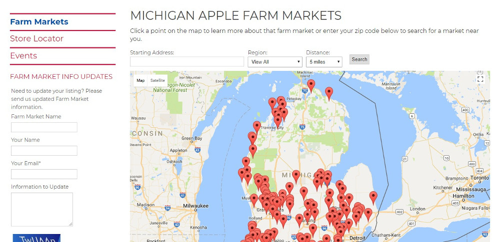 Мичиганский яблочный рынок