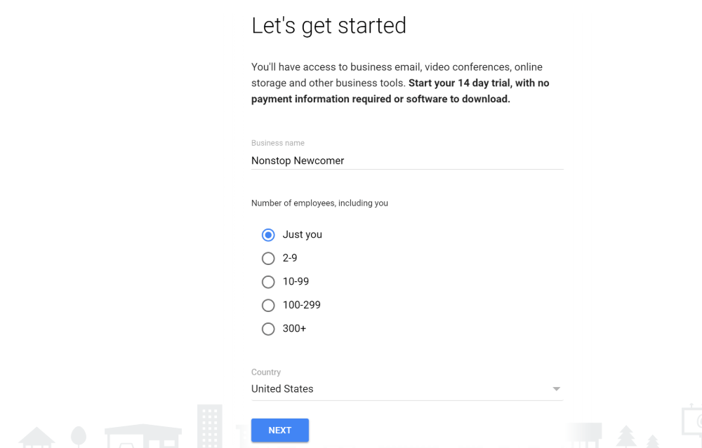 set up Google Workspace.