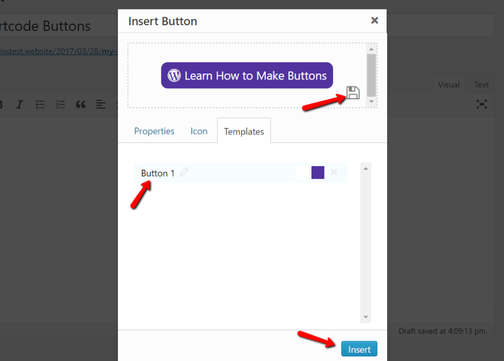 save button template
