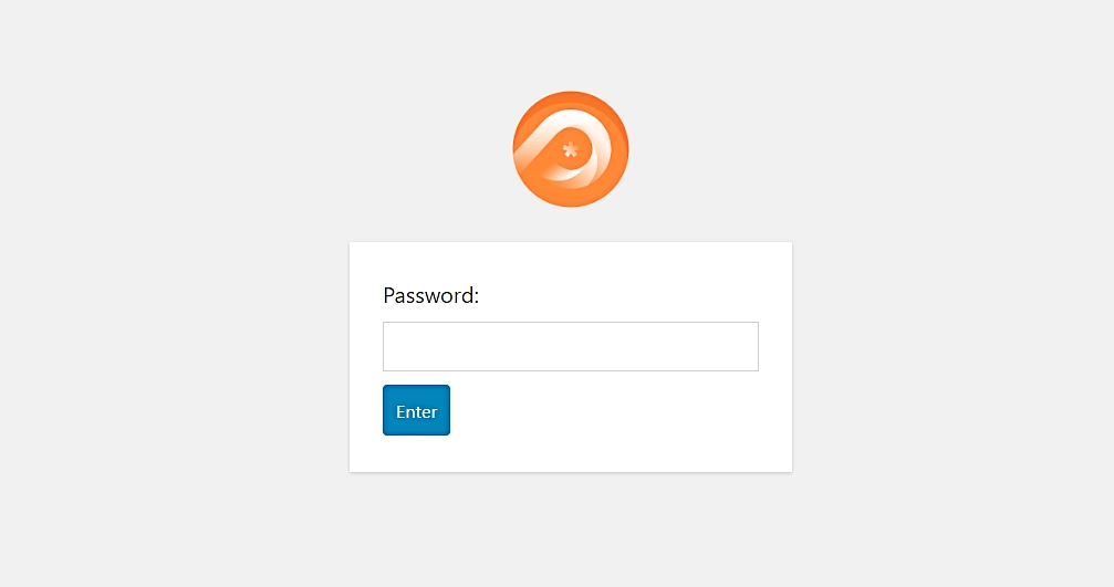Front-end of WordPress after activating sitewide protection.