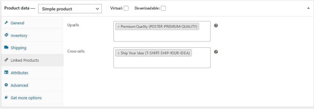 WooCommerce linked products