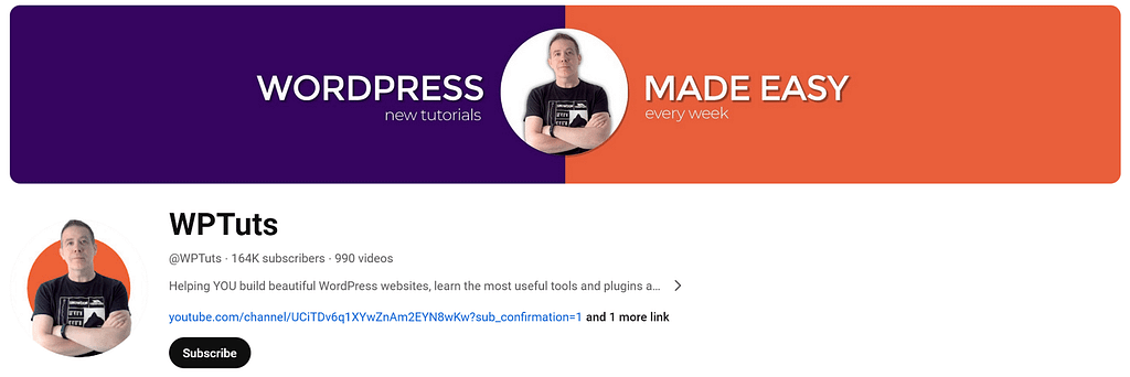 WPTuts YouTube channel