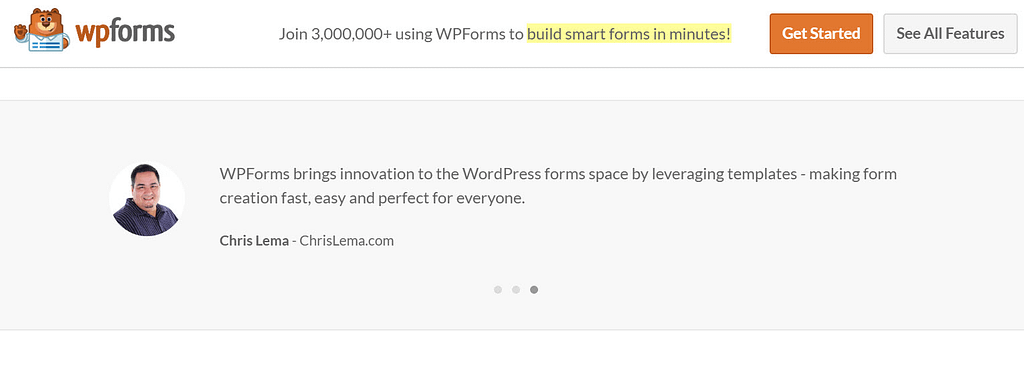 wpforms testimonials