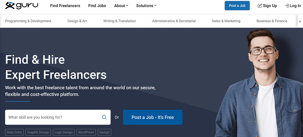 Best freelance writing websites: Guru
