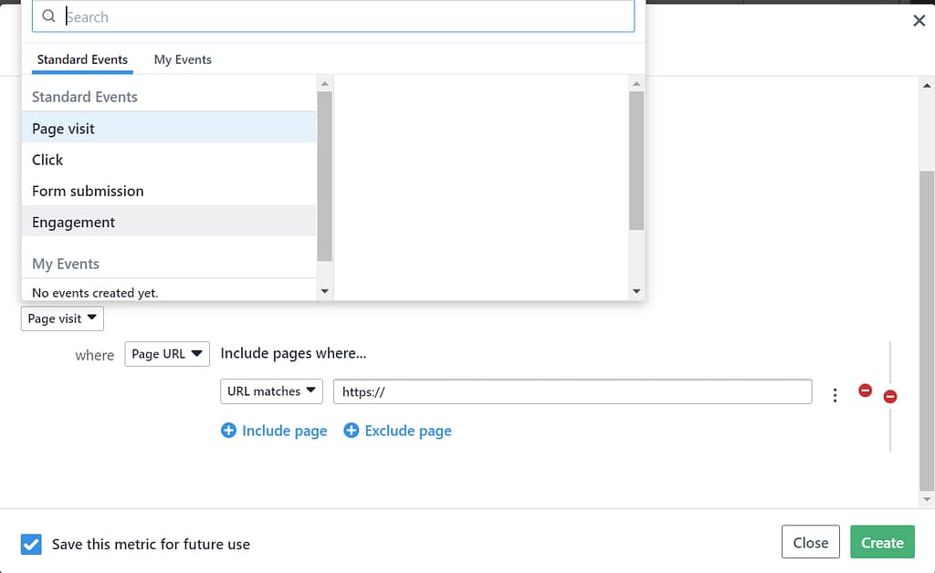 VWO - set the A/B Test metrics