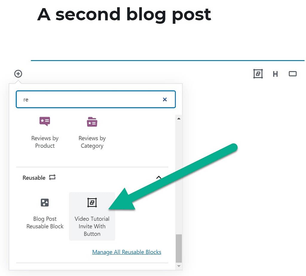 grabbing your reusable block