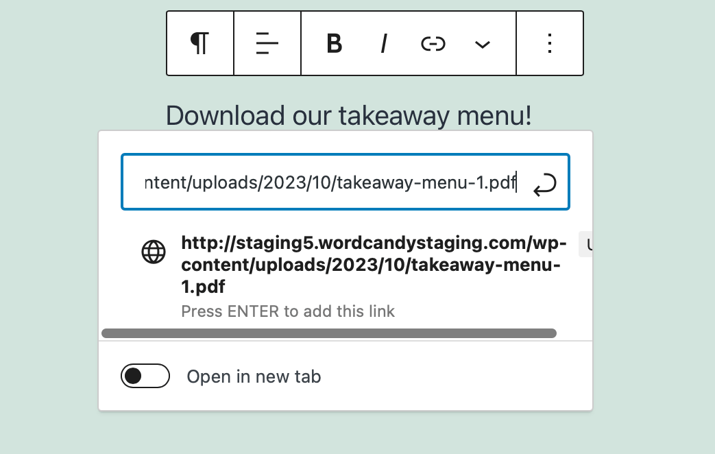 Linking to downloadable files in WordPress.