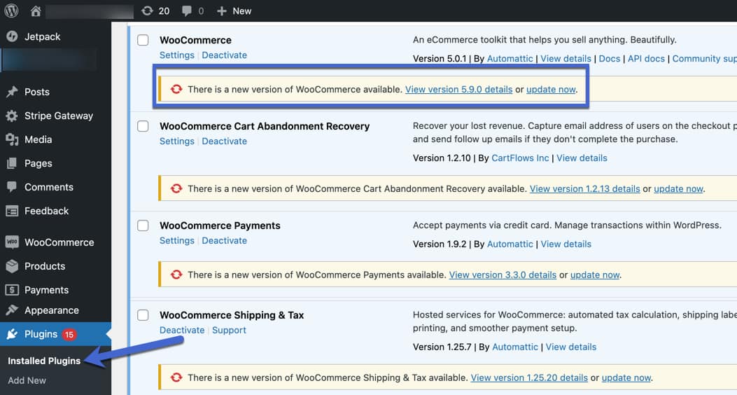 installed plugins 