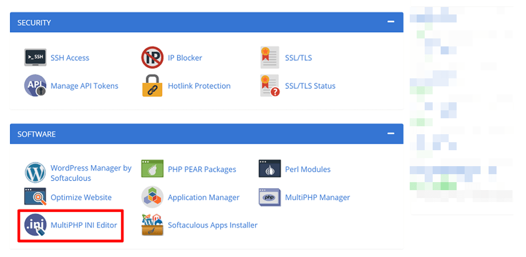 php ini bluehost