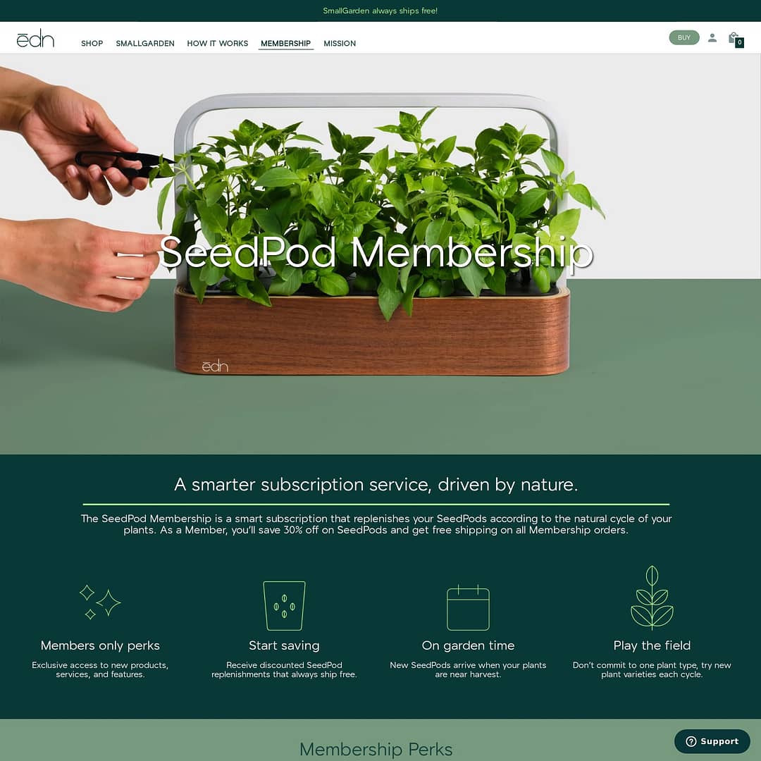 landing page examples: ēdn
