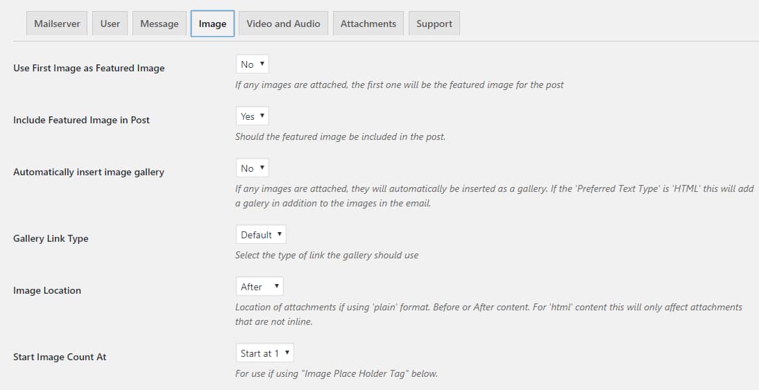 postie image formatting.