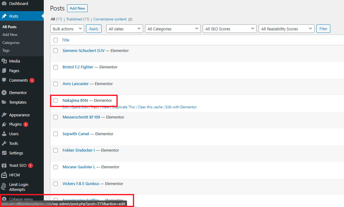 Finding a post ID from the WordPress dashboard