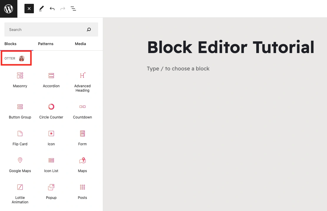 Otter Blocks расширяет редактор блоков WordPress