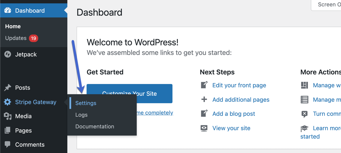 settings for WooCommerce Stripe