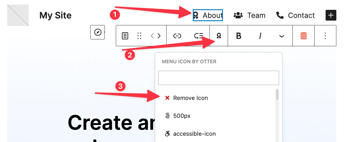 remove icon