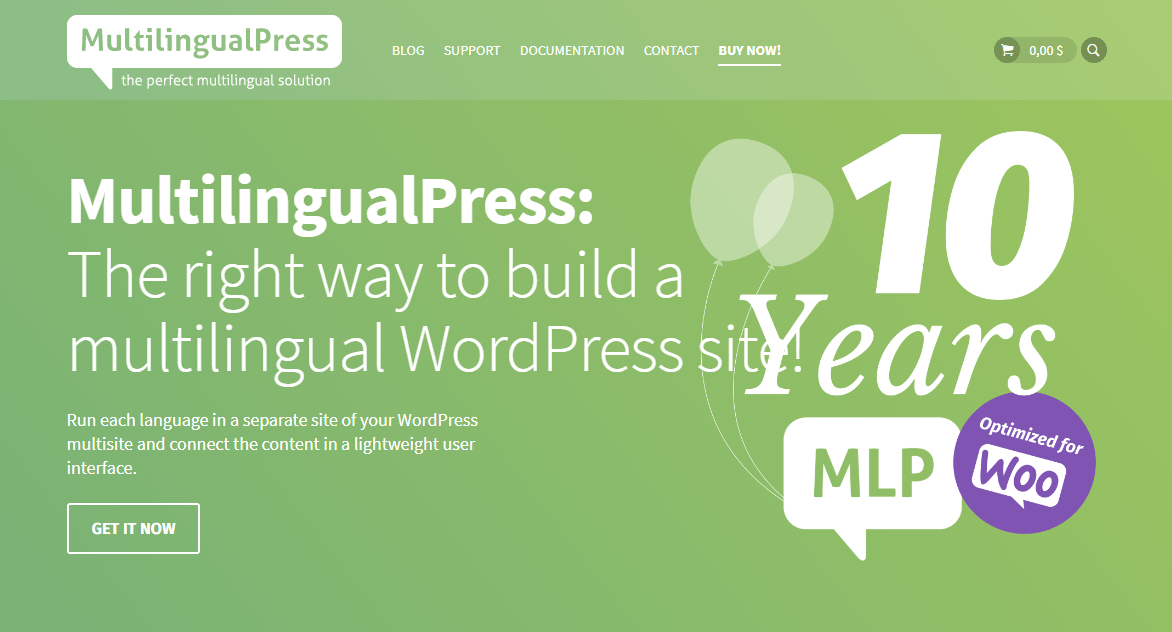 Плагин перевода WordPress MultilingualPress.