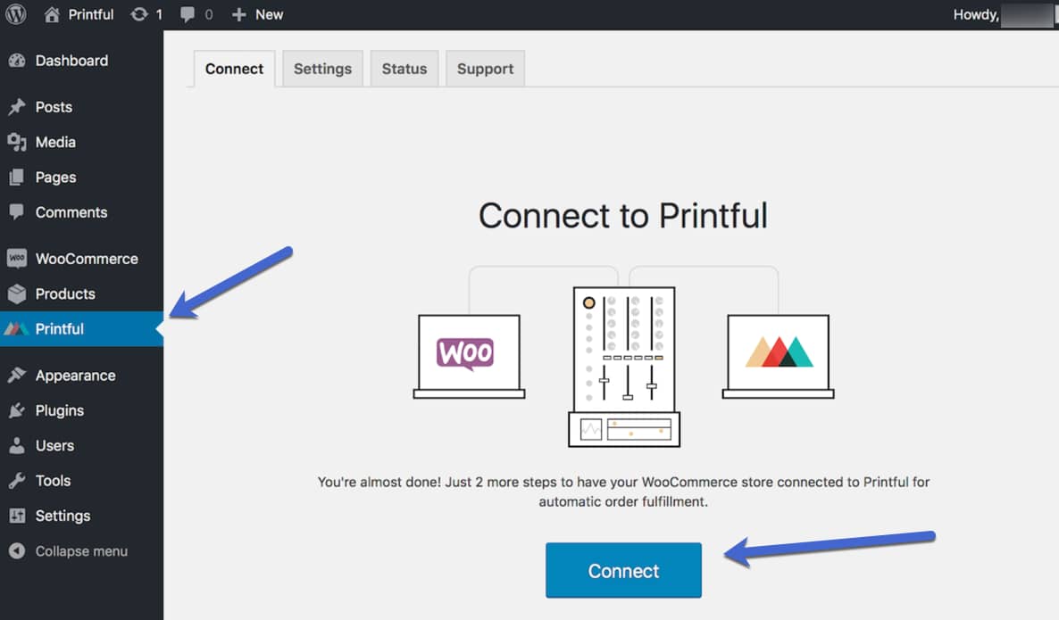 connect printful 