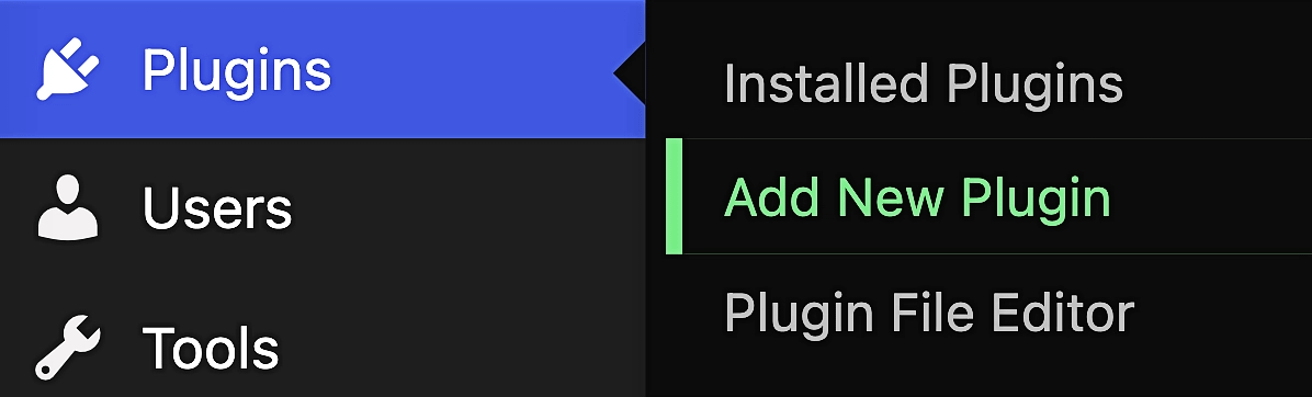 Adding a new plugin via the WordPress dashboard