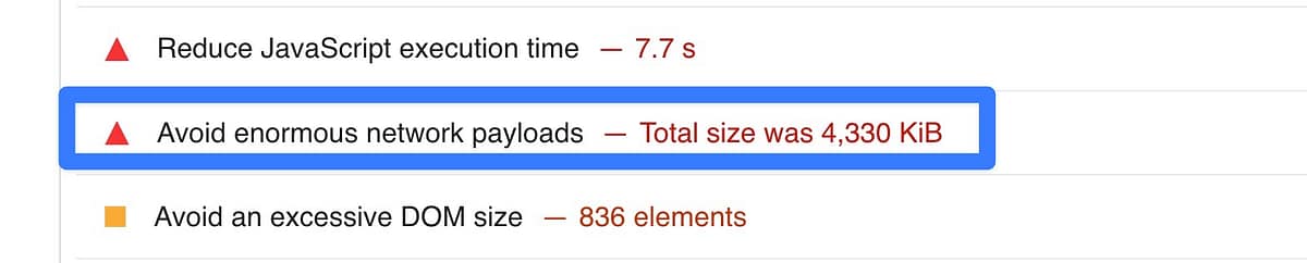An Easy Fix for How to Avoid Enormous Network Payloads