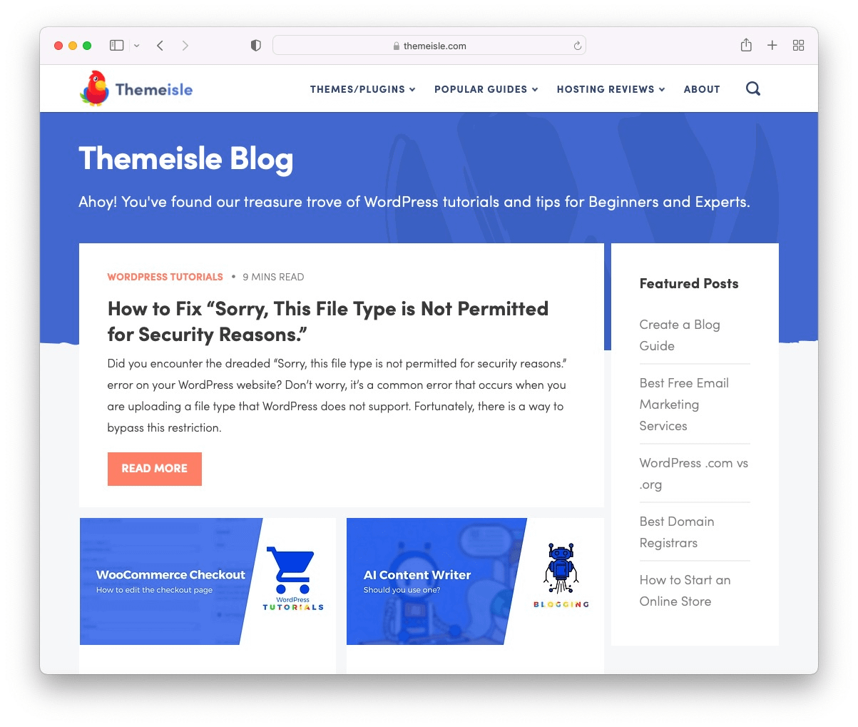 Themeisle blog