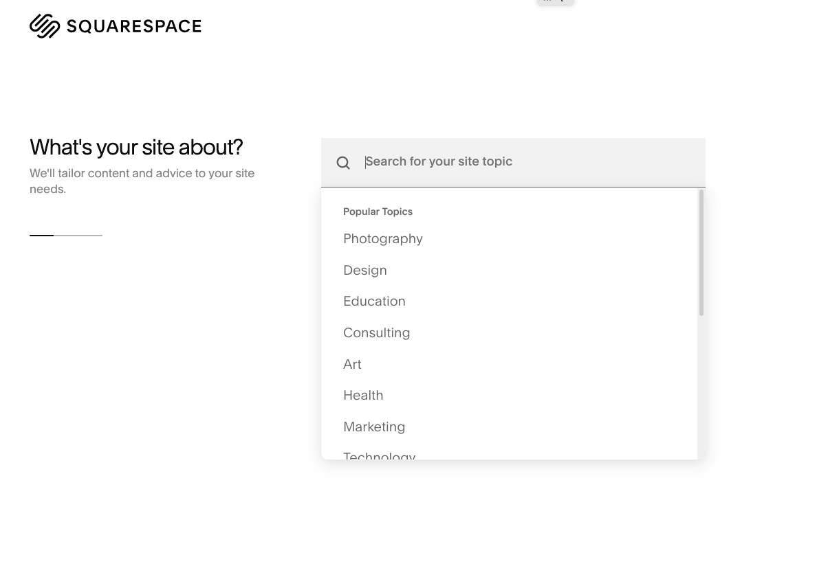 Squarespace wizard