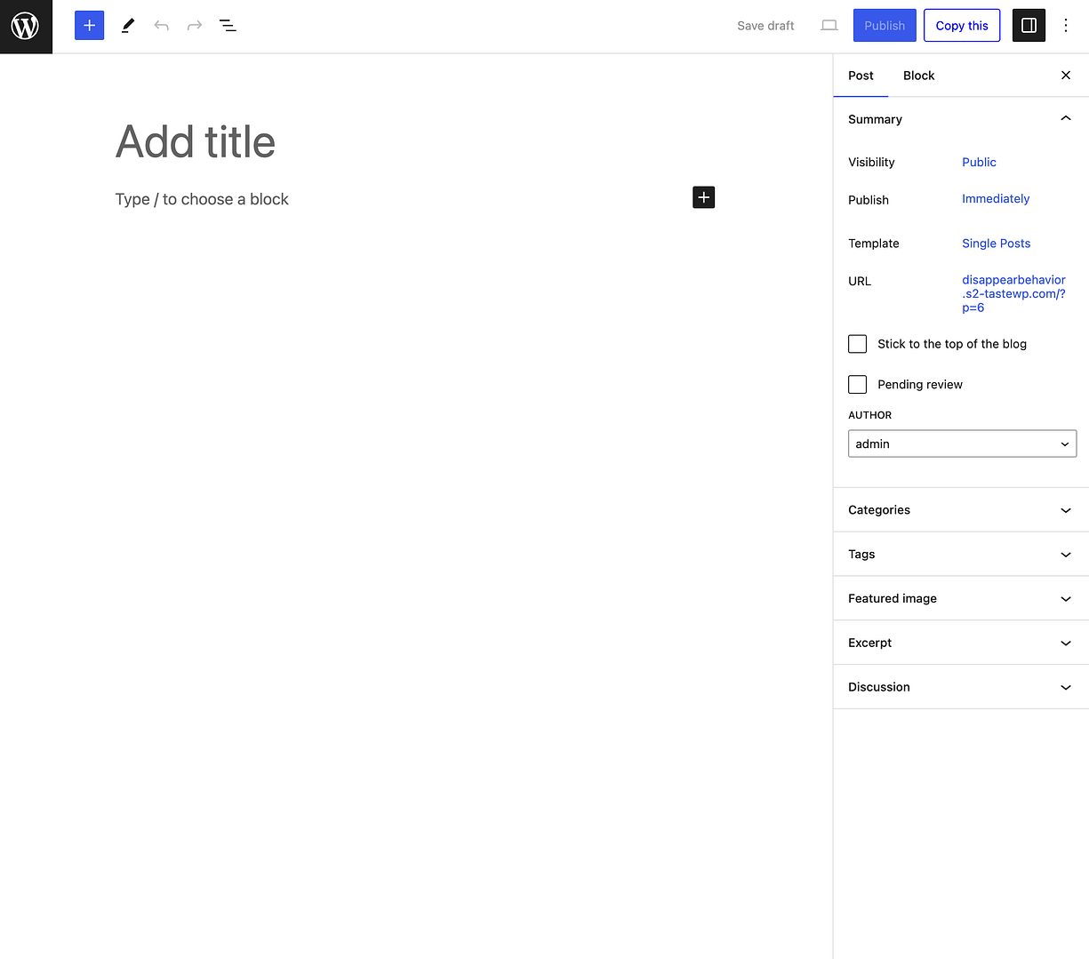 WordPress UI