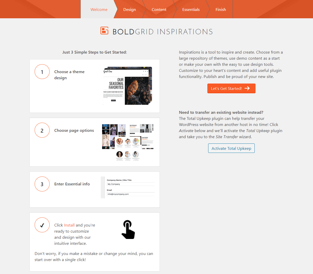 DreamHost Start Up Wizard