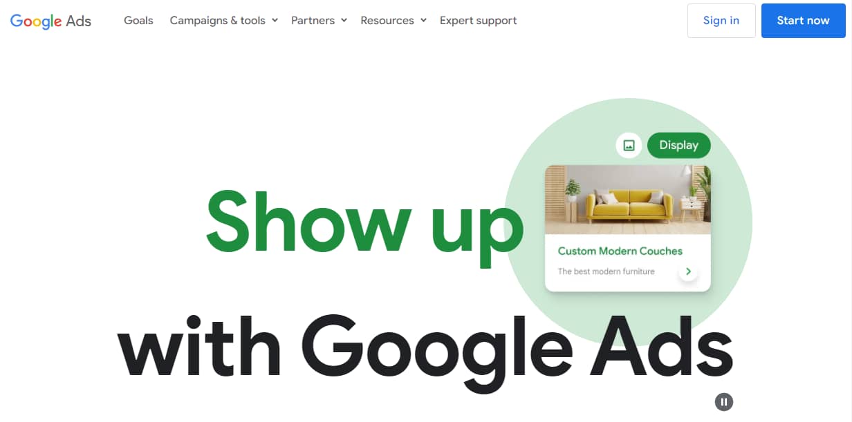 The Google Keyword Planner tool.