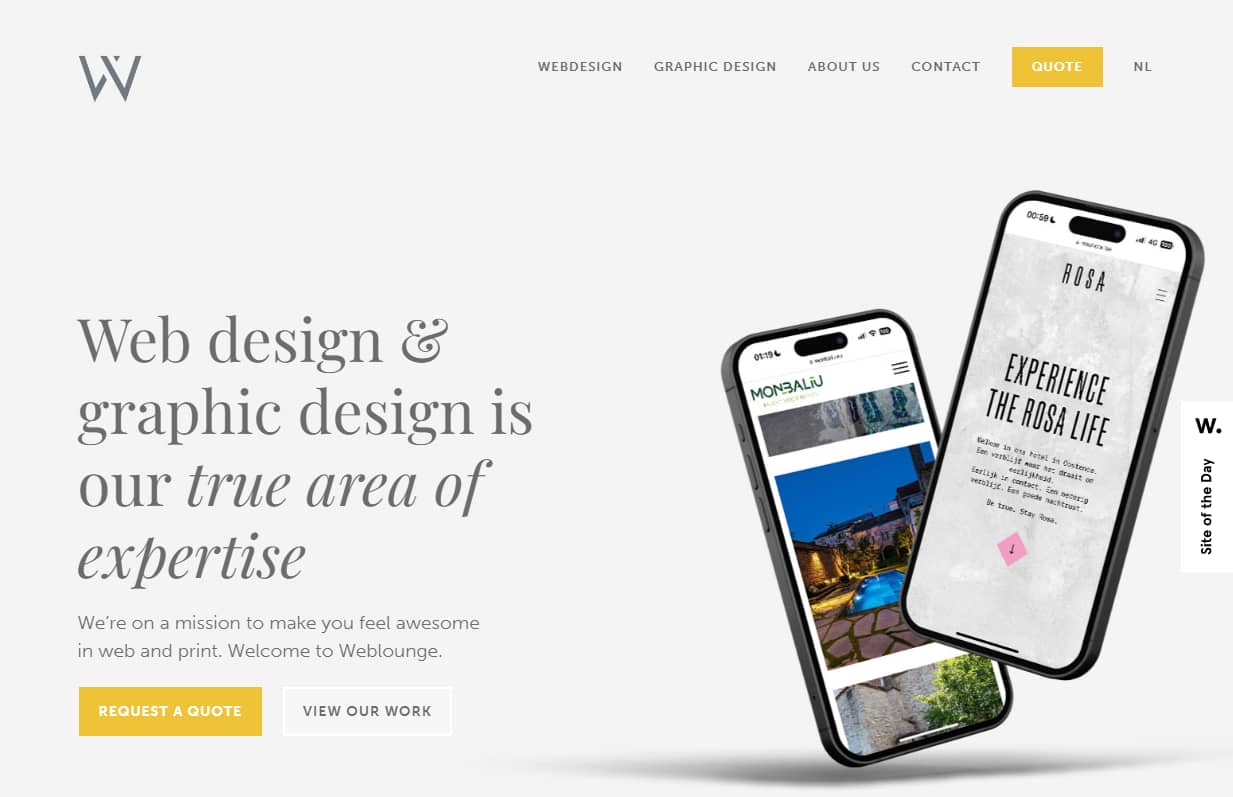 Web Lounge Homepage.