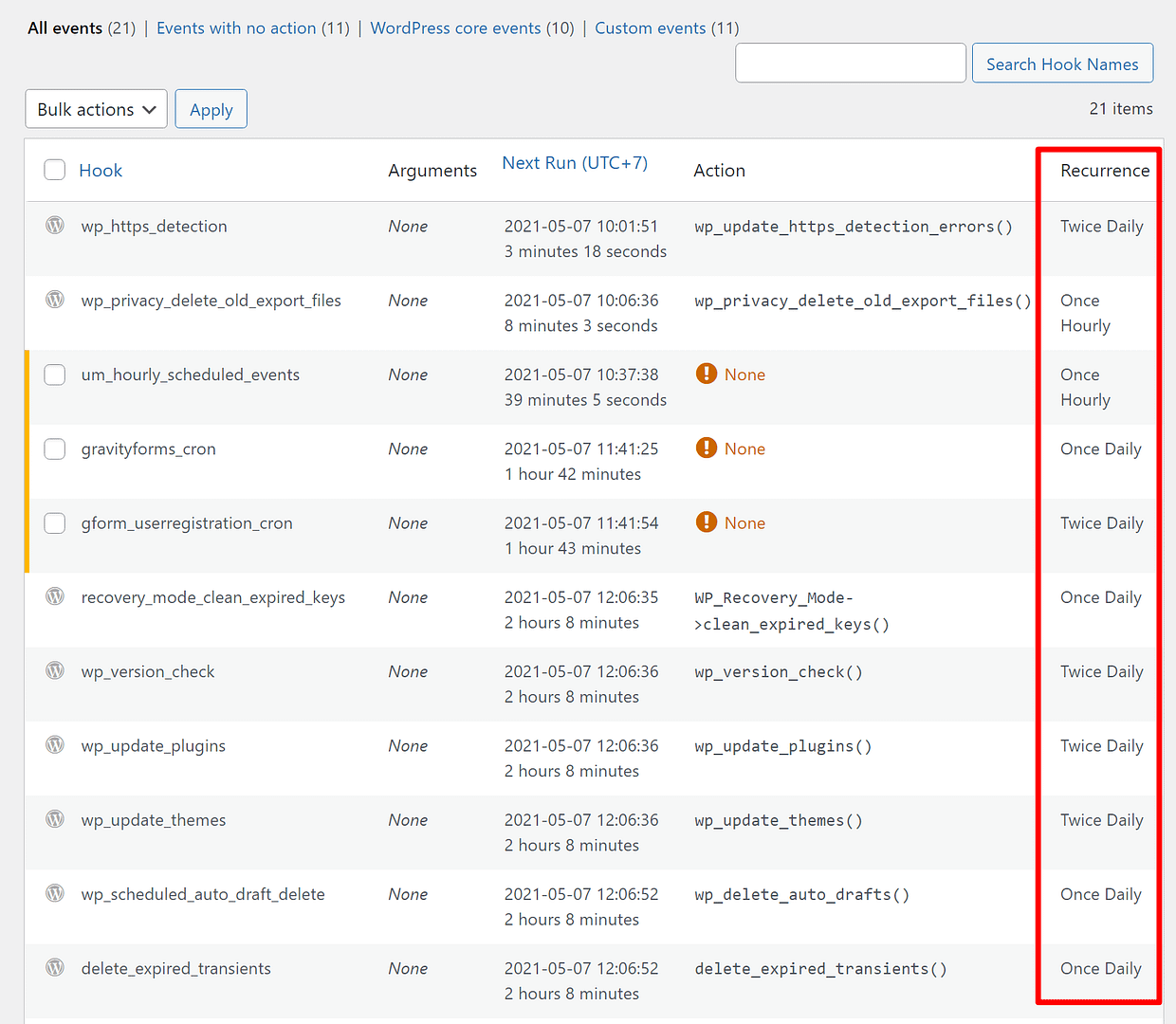 The WP-Crontol plugin lets you see tasks before you disable wp-cron