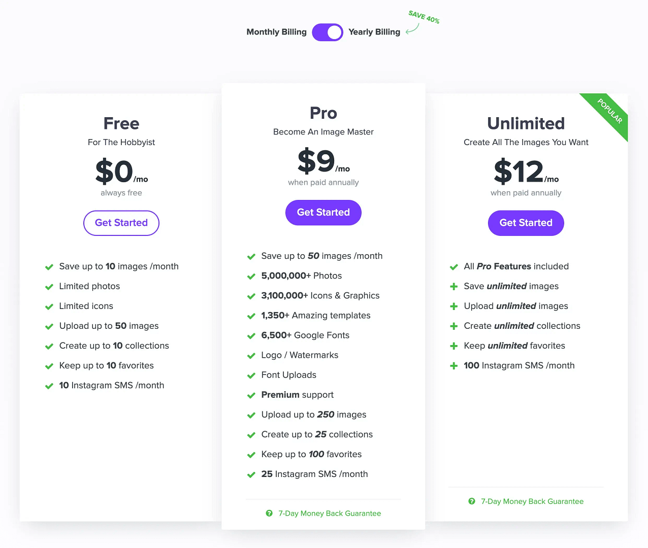 Stencil pricing plans.