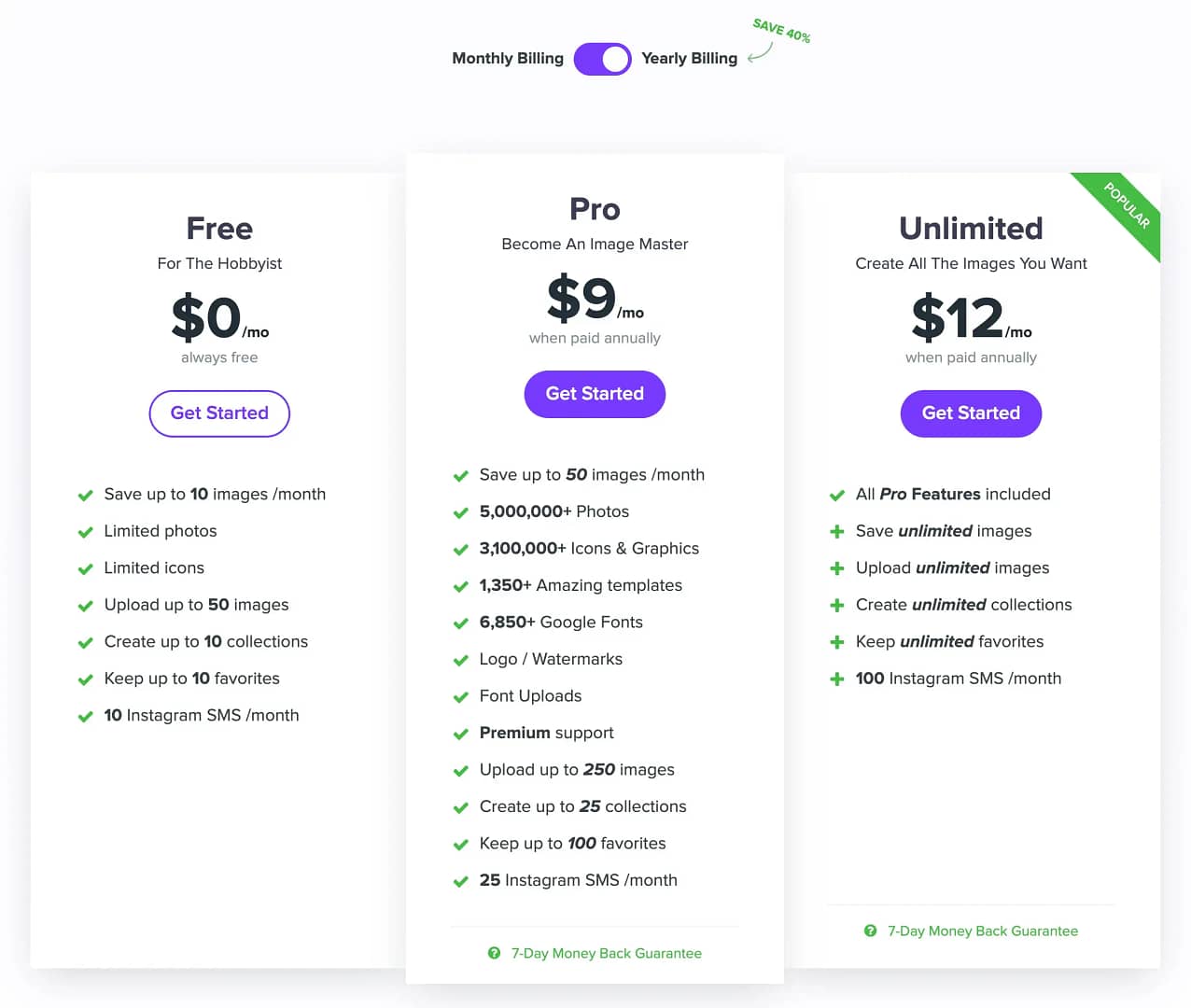 Stencil pricing plans.