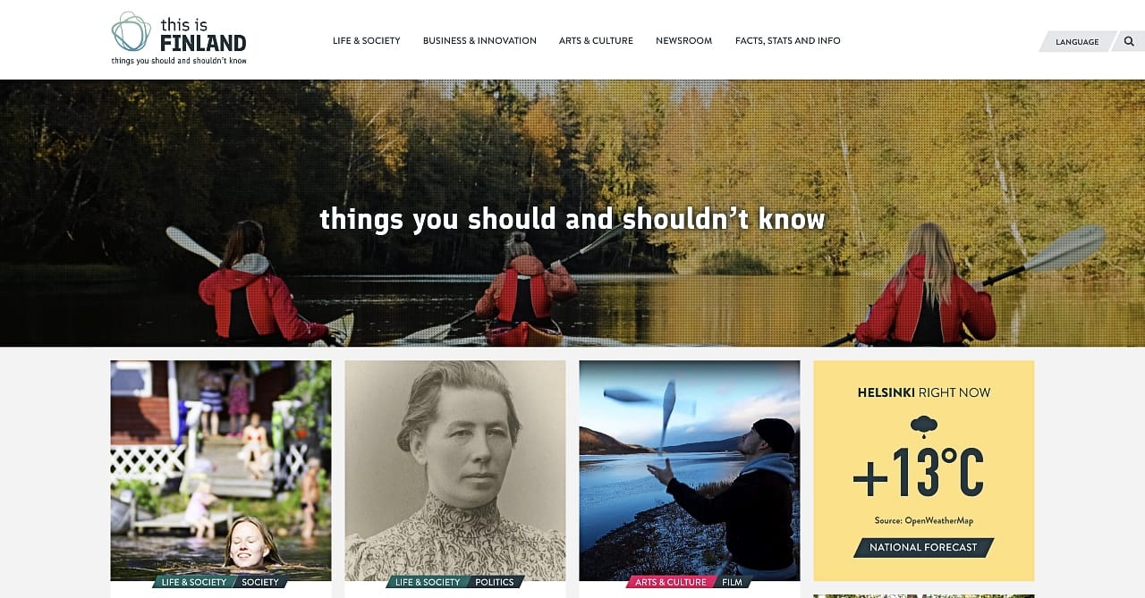 The Finland government website is powered by WordPress
