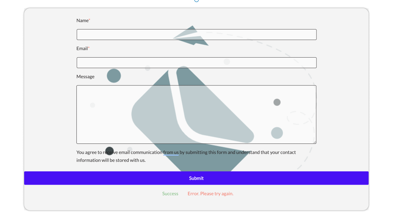 Otter Blocks Contact Form