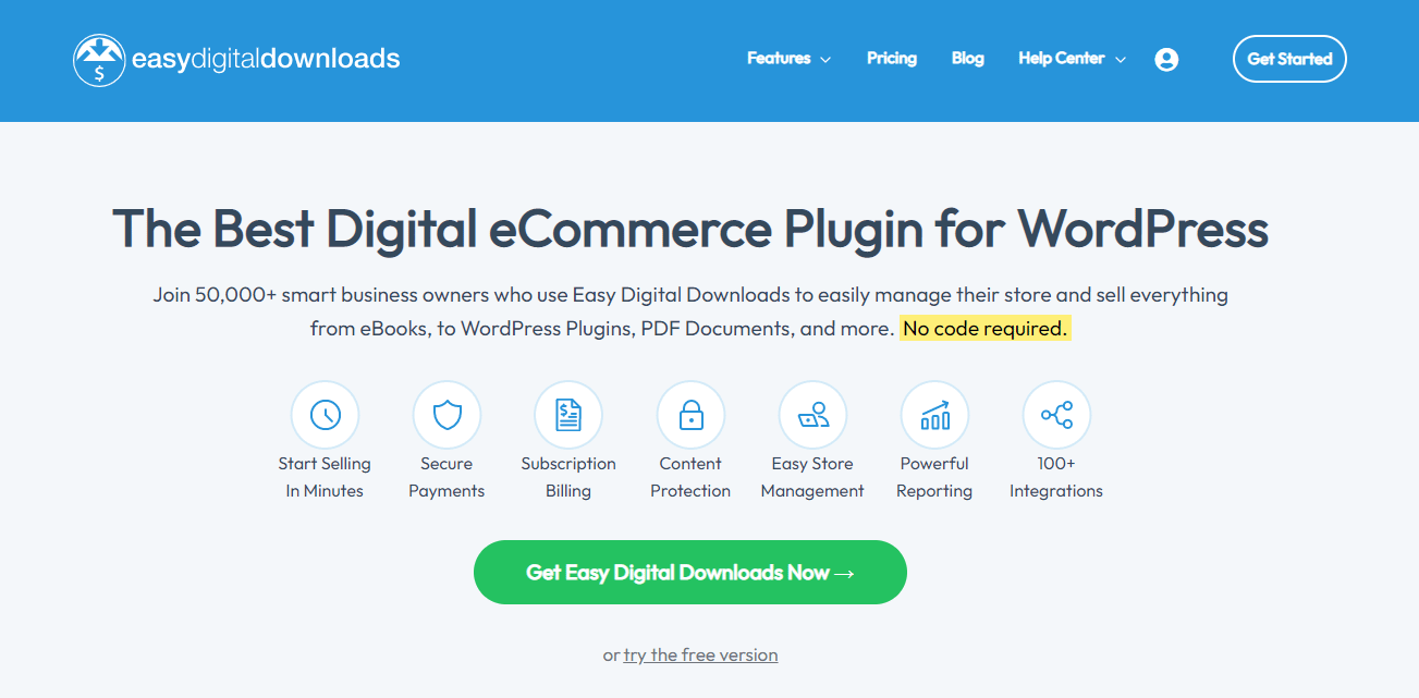 EDD product page.