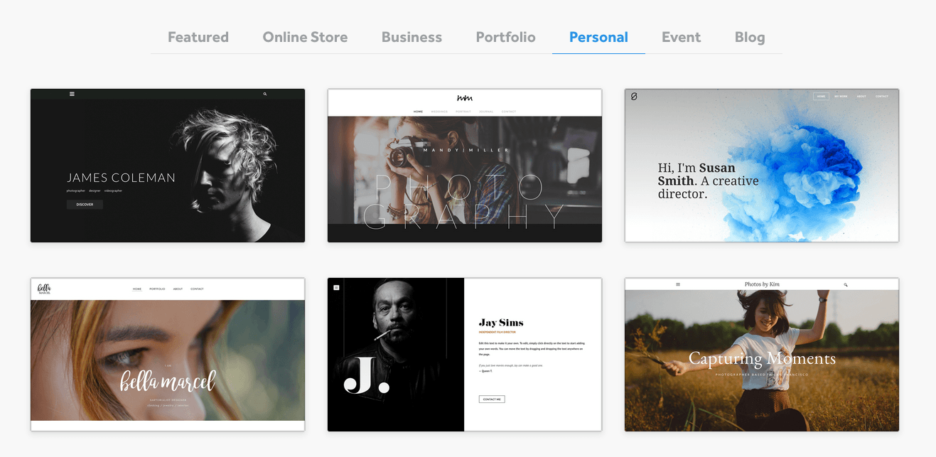 Weebly templates