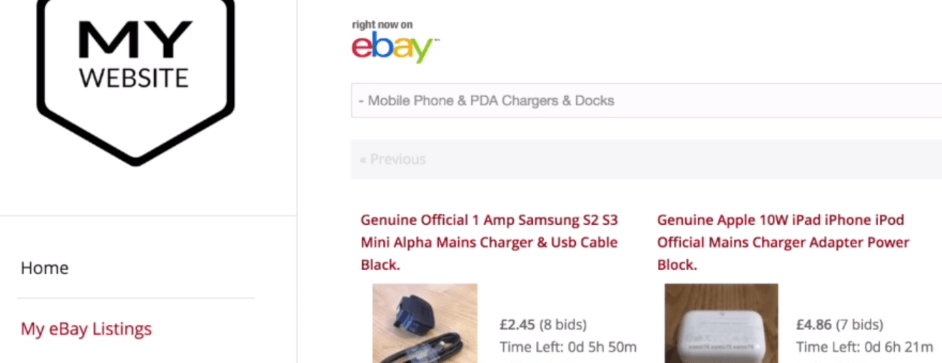 An example of a how to integrate WordPress with eBay.