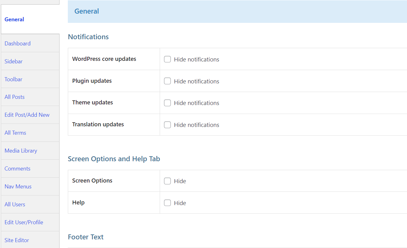 My WP Customize Admin