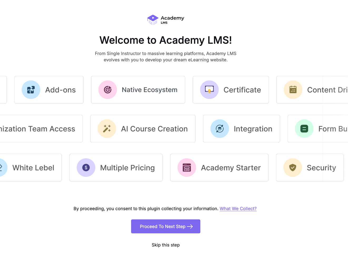 Academy LMS onboarding