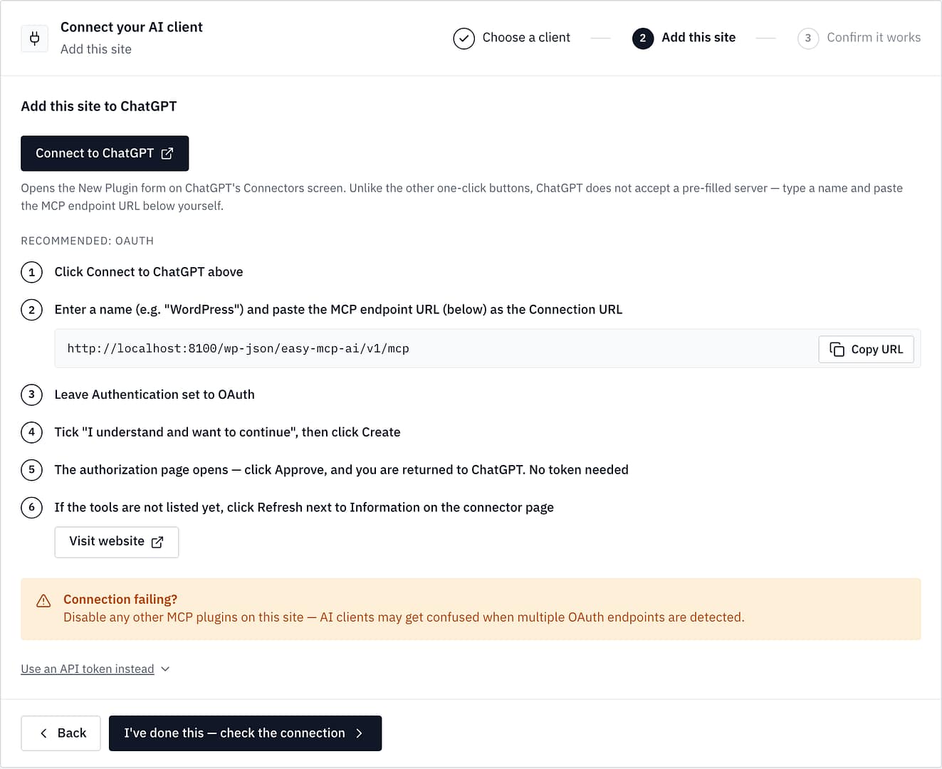 ChatGPT MCP Requirements for WordPress: Plans, Connection Rules and Permissions
