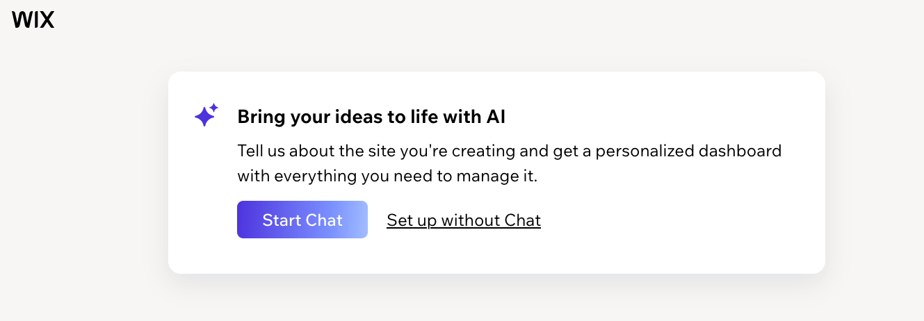 wix start with ai