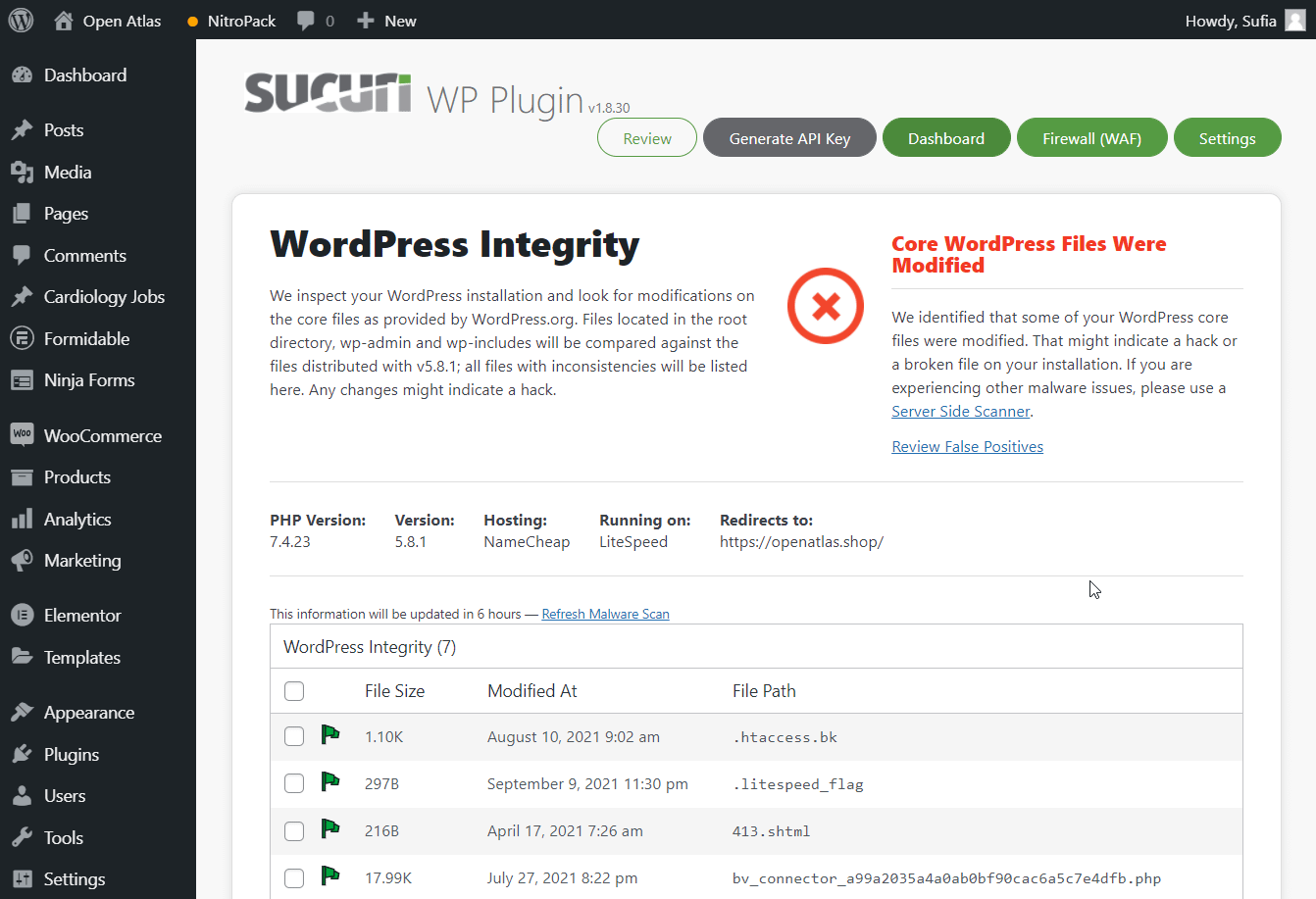 deceptive site ahead warning - fix with Sucuri