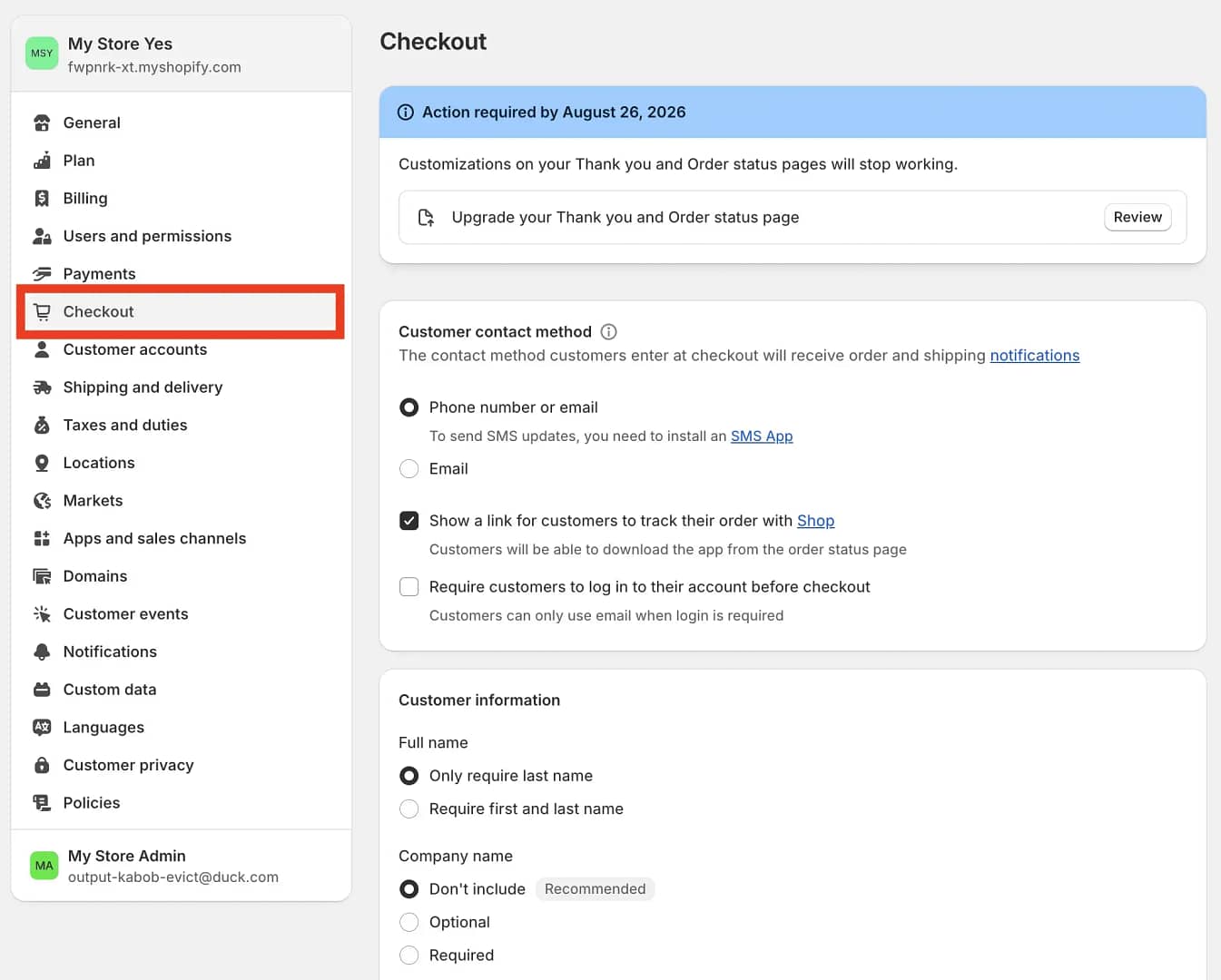 Customizing Shopify checkout page