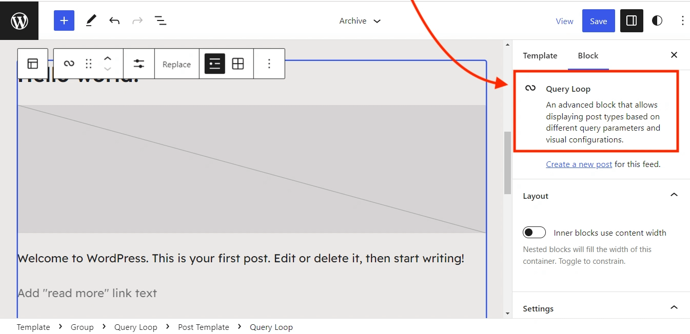 Query Loop in FSE.